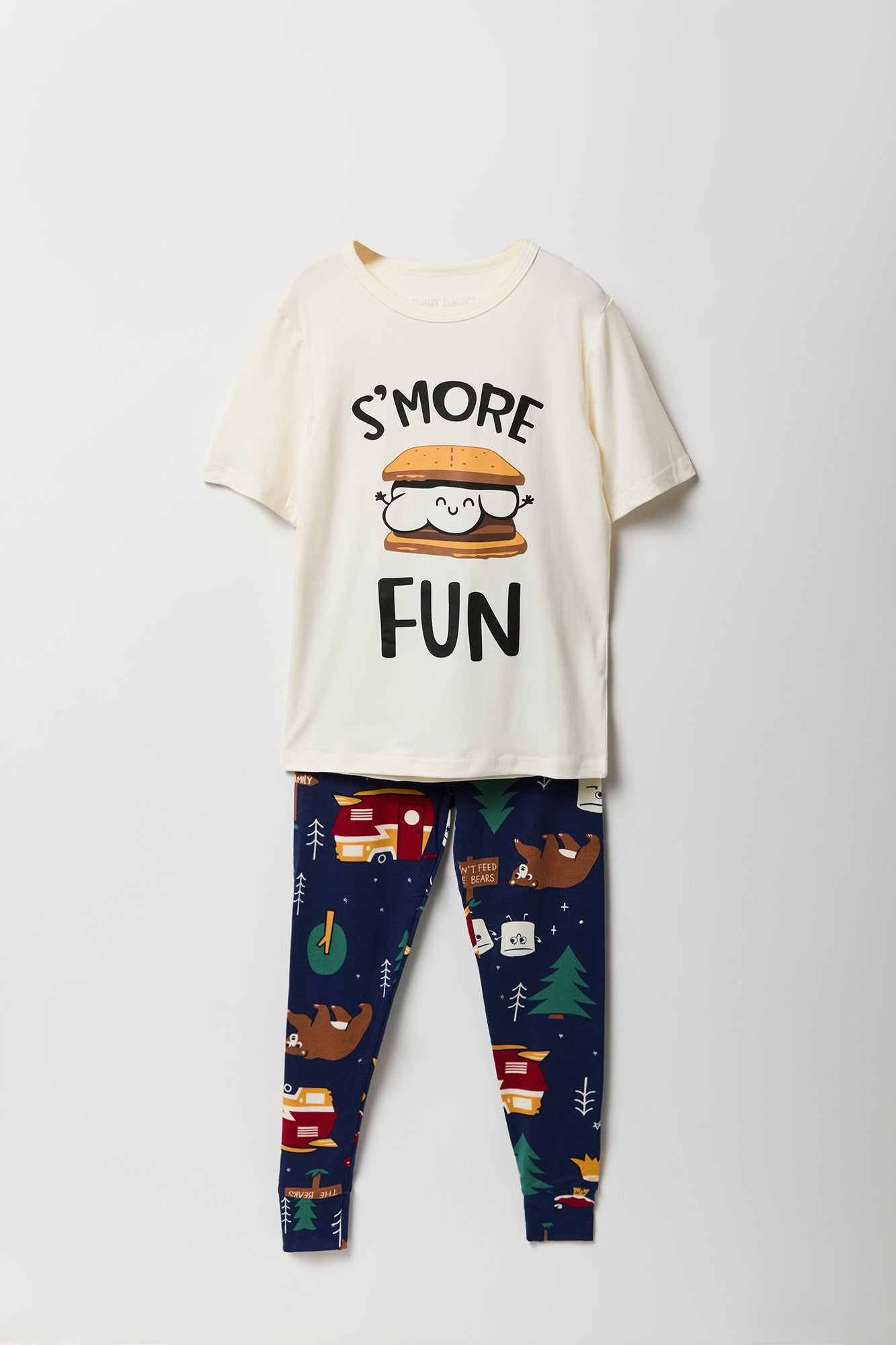 Youth Matching the Family S'mores 2 Piece Pajama Set