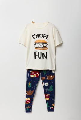 Youth Matching the Family S'mores 2 Piece Pajama Set