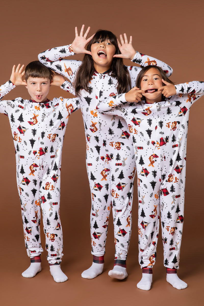 Youth Matching the Family Wildlife Onesie