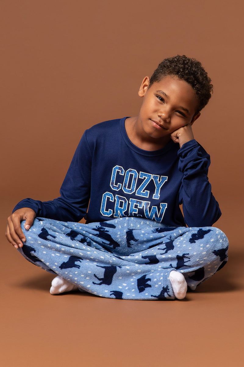 Youth Matching the Family Cozy Crew 2 Piece Pajama Set