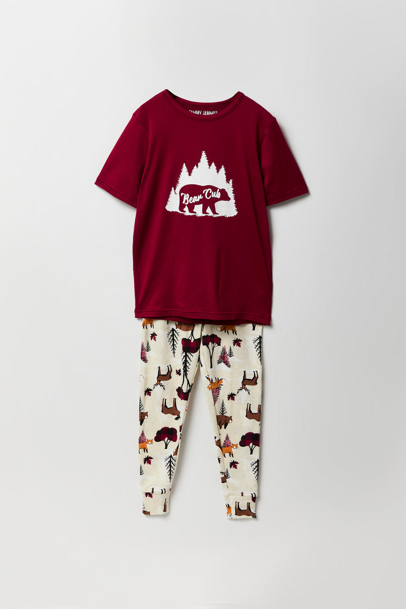 Youth Matching the Family Bear Cub 2 Piece Pajama Set