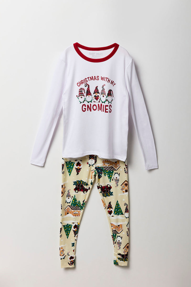 Youth Matching the Family Gnome For the Holidays 2 Piece Pajama Set