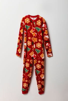 Youth Matching the Family Christmas Treats Velour Onesie