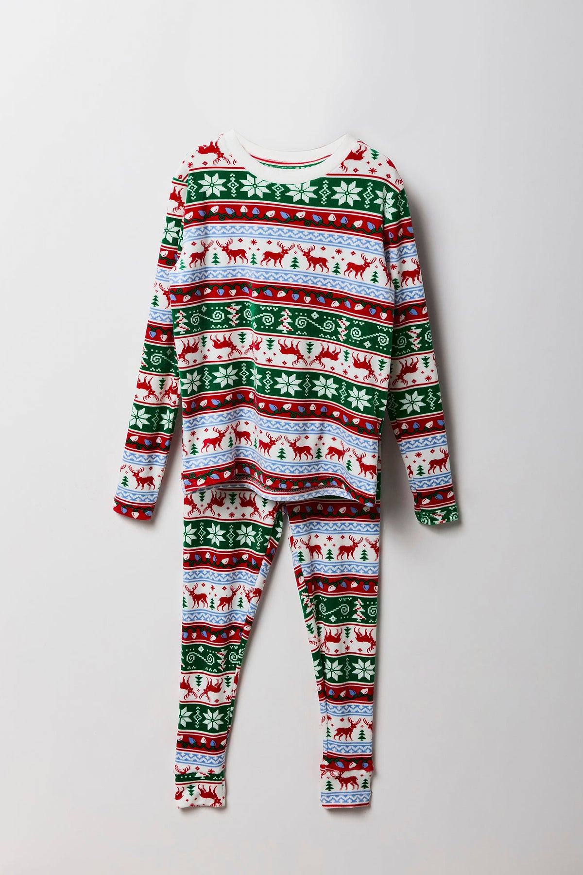 Youth Matching the Family Holiday Fair Isle 2 Piece Pajama Set