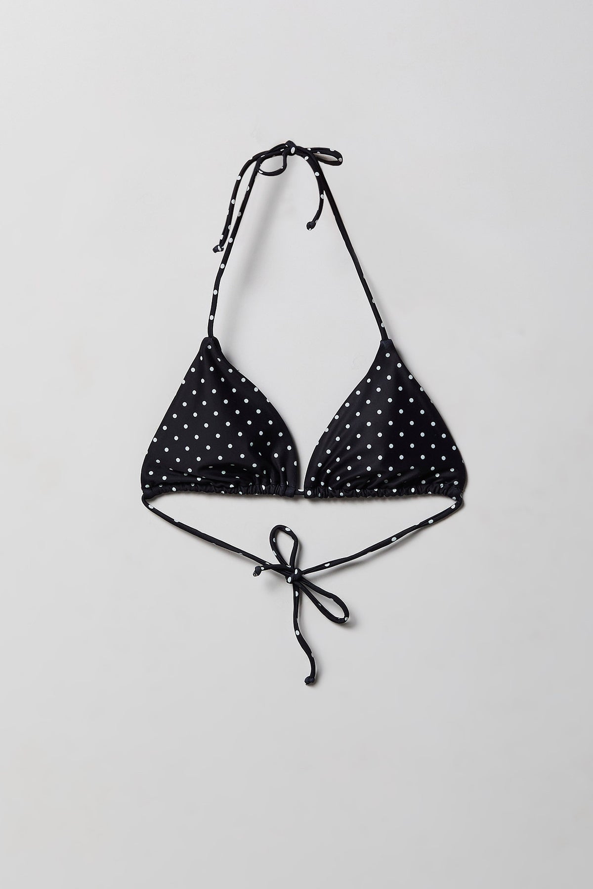 Triangle Bikini Top - Black with White