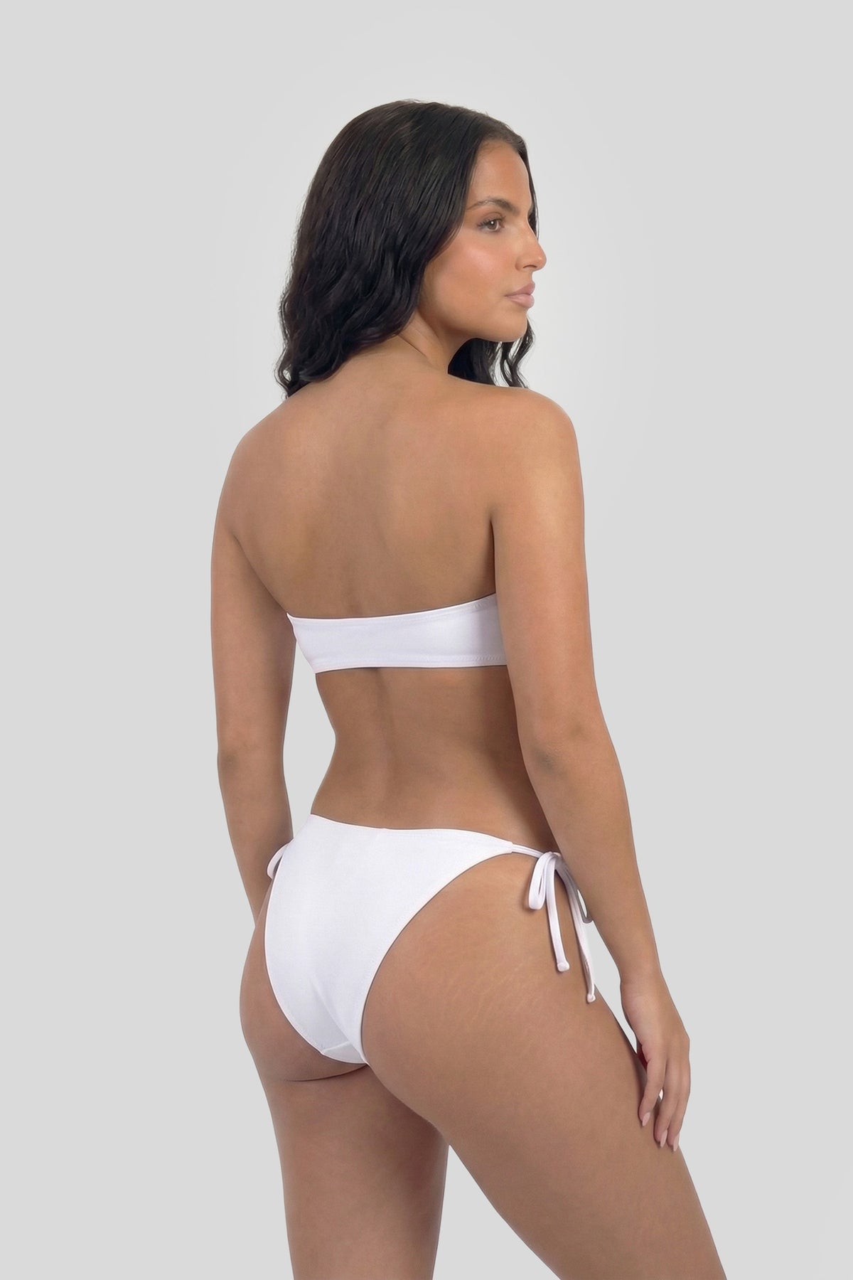 Alt View 3. O-Ring Bandeau Bikini Top - White