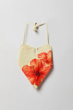 V-Hem Halter Swim Top