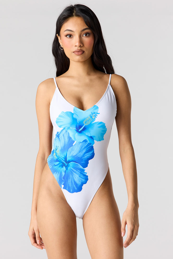 V-Neck Cutout One Piece Swimsuit