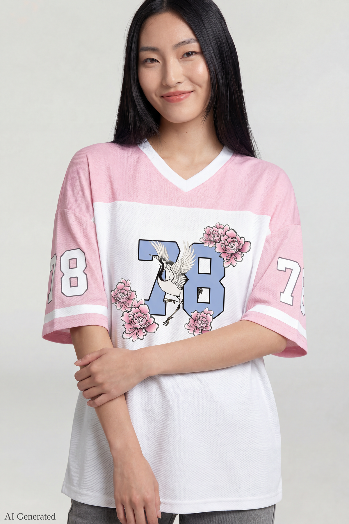 Graphic Mesh Jersey - White