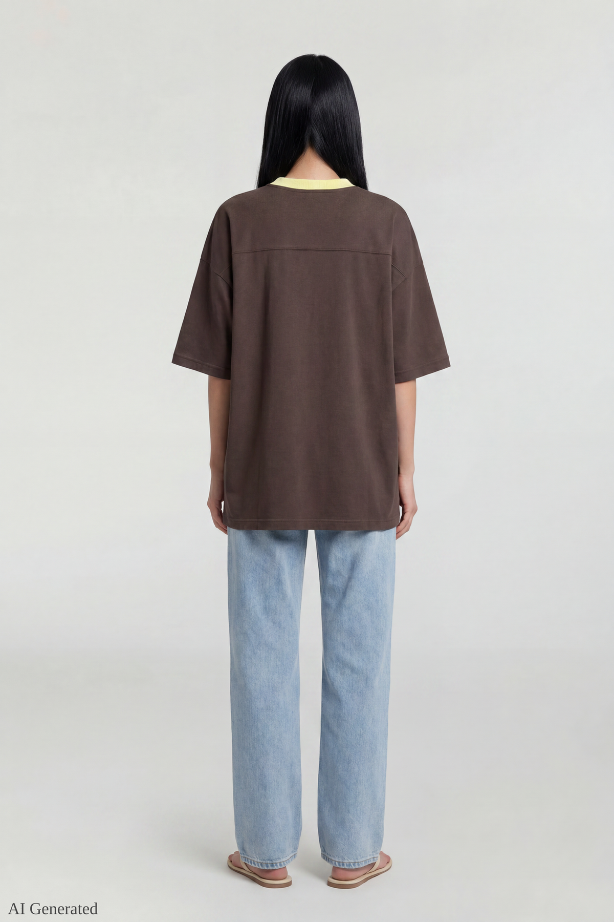 Alt View 2. Graphic Mesh Jersey - Brown