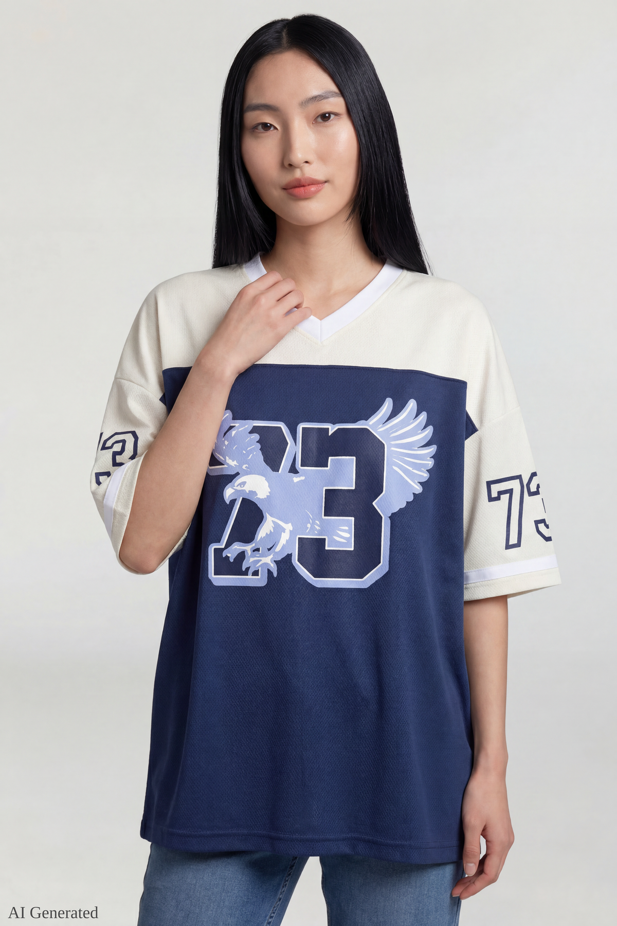 Graphic Mesh Jersey - Dark Blue
