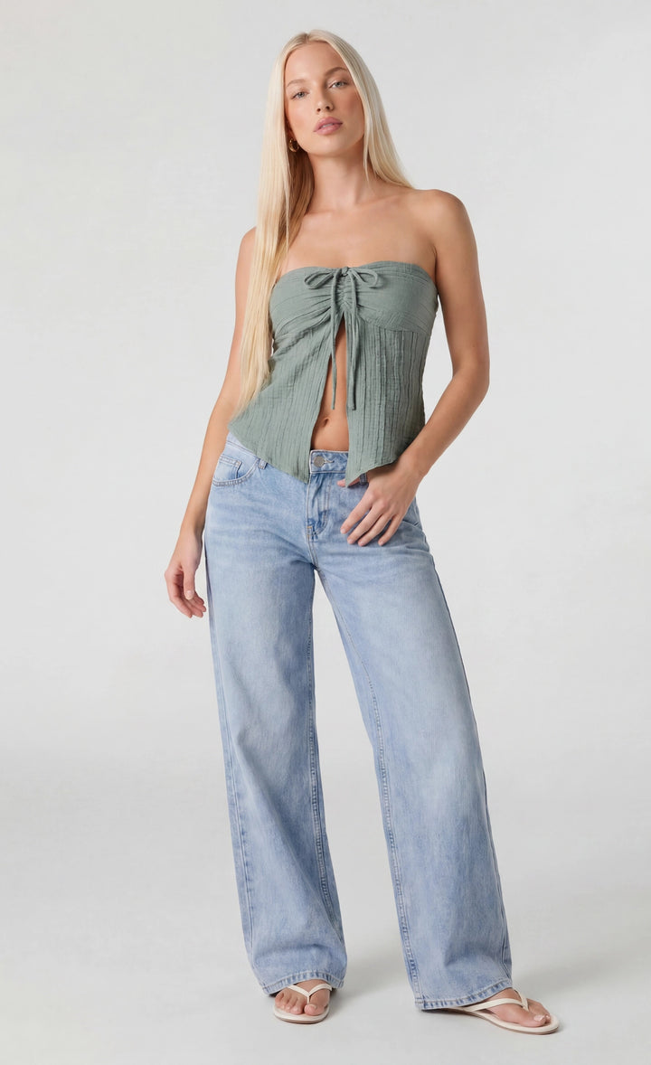 Gauze Flyaway Tube Top – Charlotte Russe