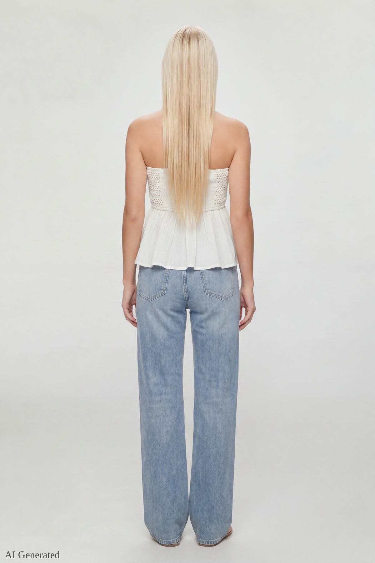 Alt View 2. Crochet Tube Top - White
