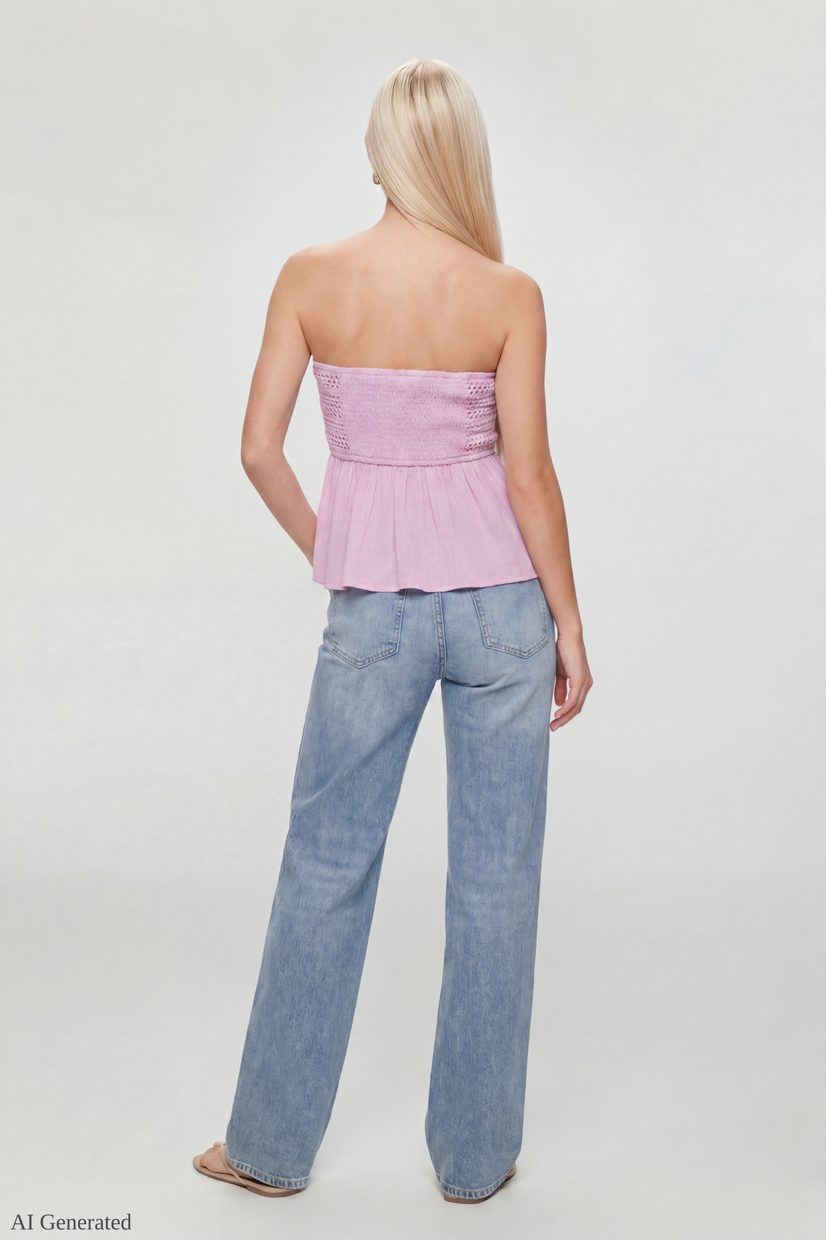 Alt View 2. Crochet Tube Top - Lilac