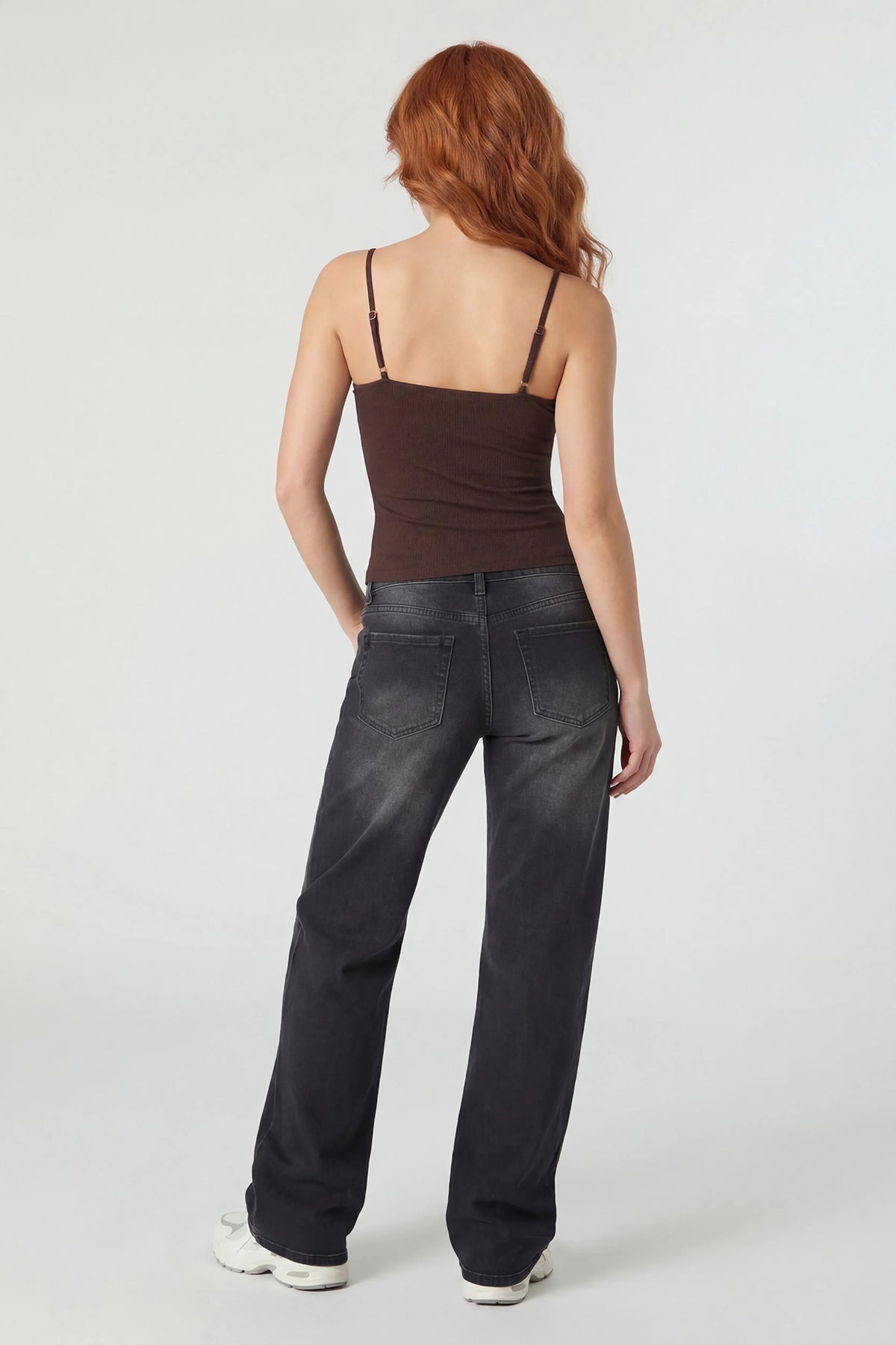 Alt View 2. Braless Scoop Neck Cami - Brown