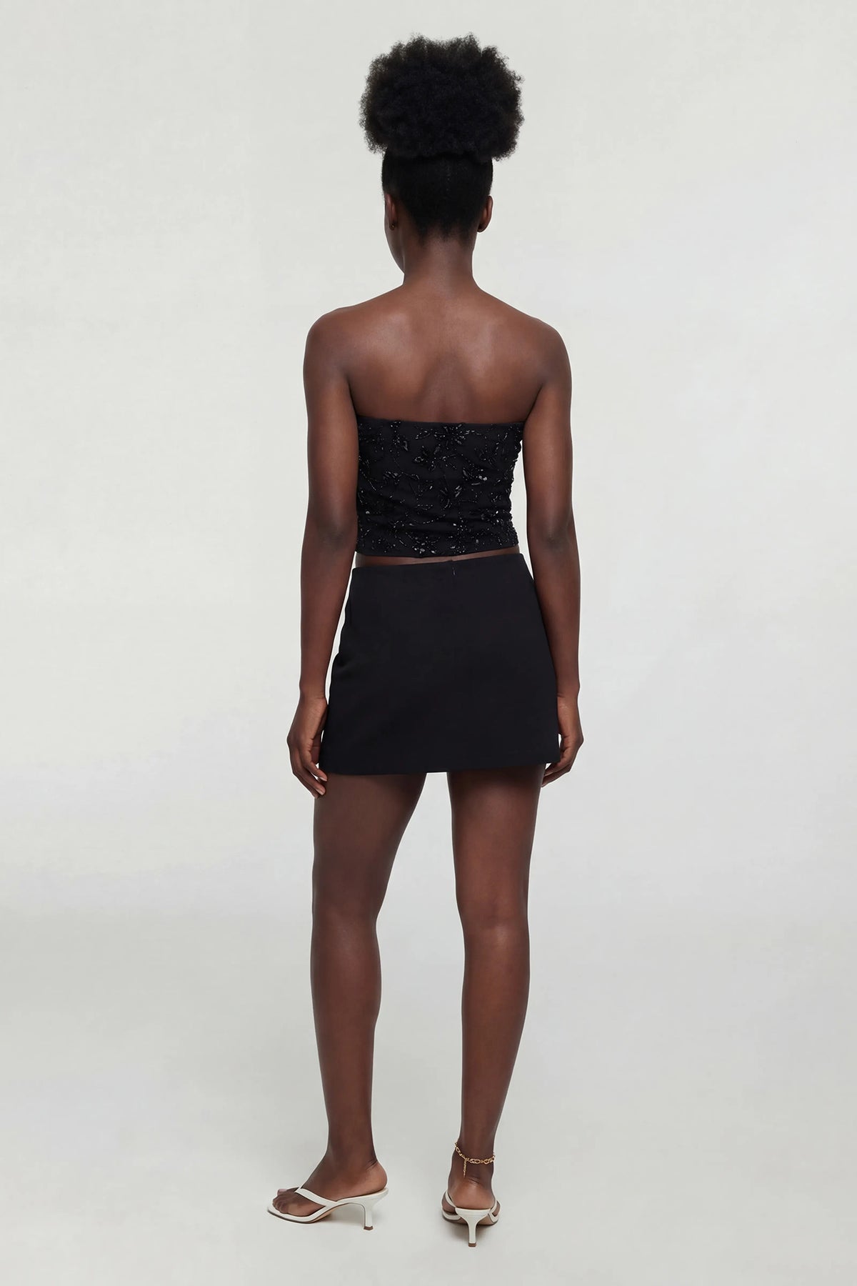 Alt View 3. Beaded Tube Top - Black