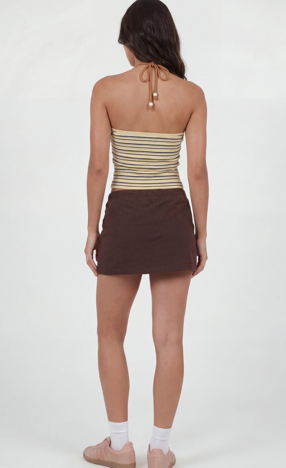 Alt View 8. Beaded Straps Halter Top - Brown