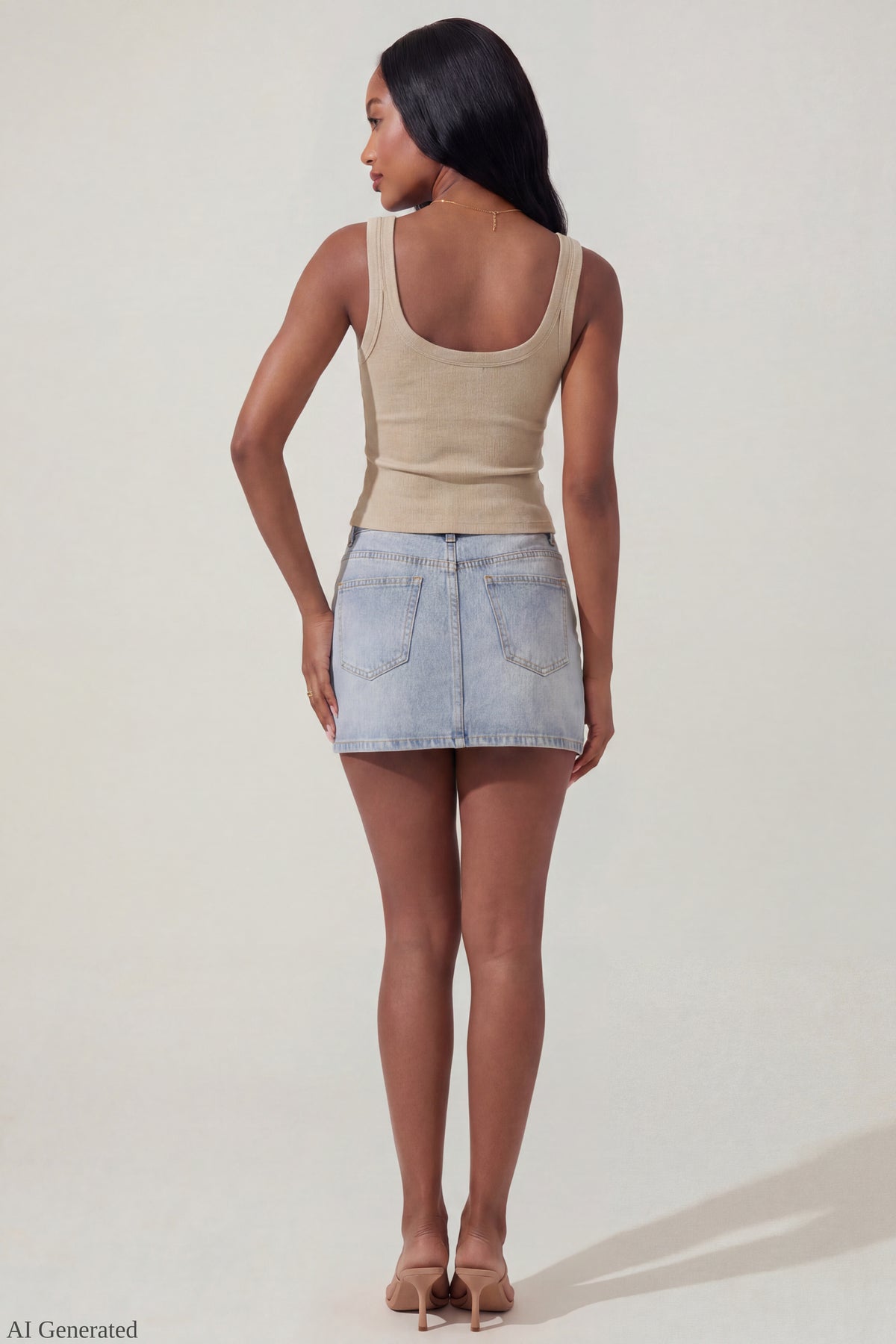 Alt View 3. Teardrop Beaded Tank - Mushroom