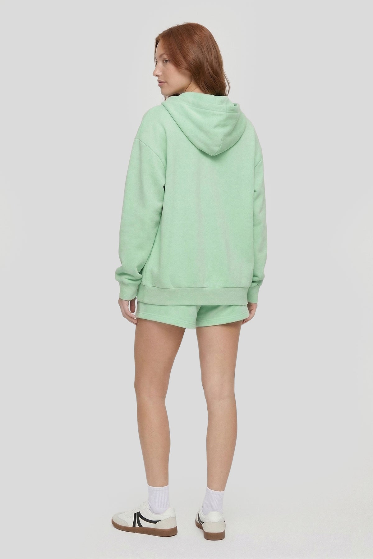 Alt View 3. Fleece Zip-Up Hoodie - Sage