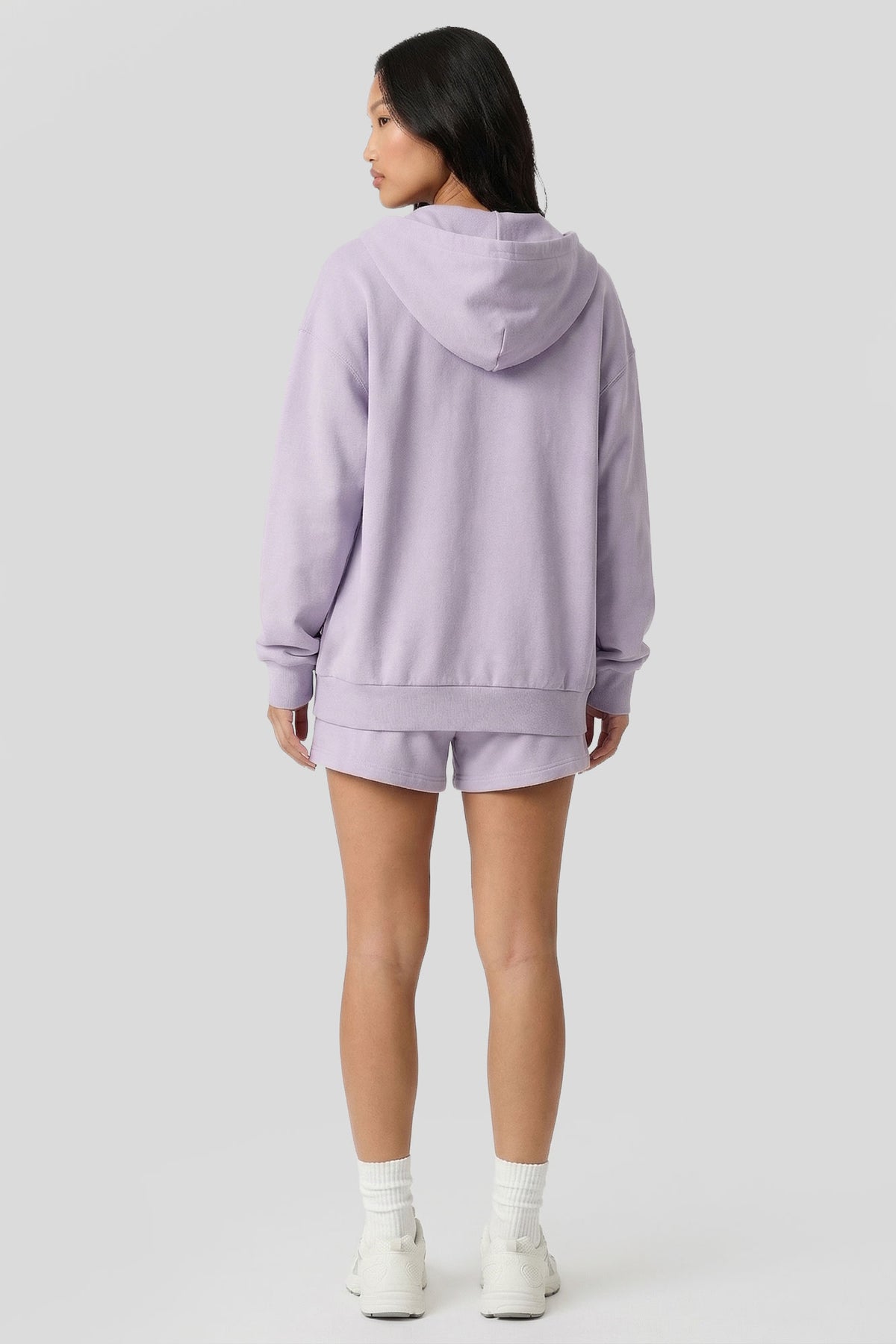 Alt View 2. Fleece Zip-Up Hoodie - Lilac