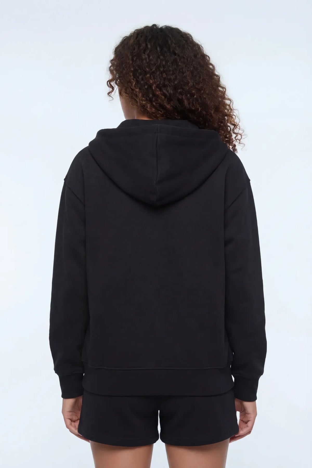 Alt View 4. Fleece Zip-Up Hoodie - Black