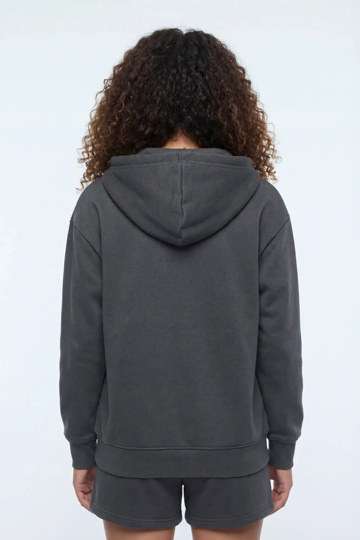 Alt View 4. Fleece Zip-Up Hoodie - Charcoal