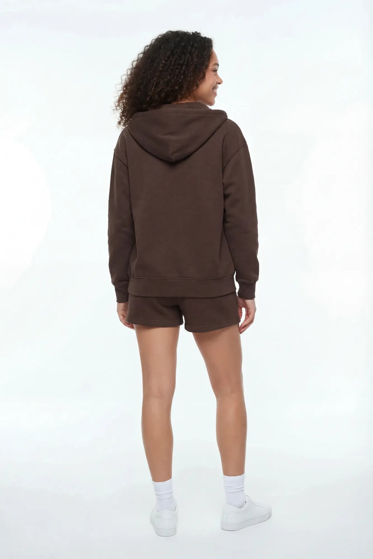 Alt View 2. Fleece Zip-Up Hoodie - Brown