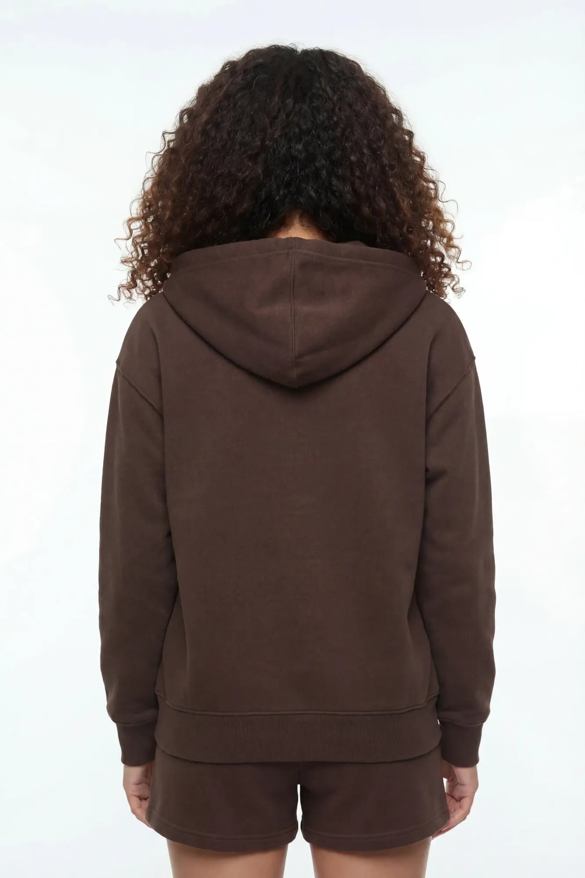 Alt View 3. Fleece Zip-Up Hoodie - Brown