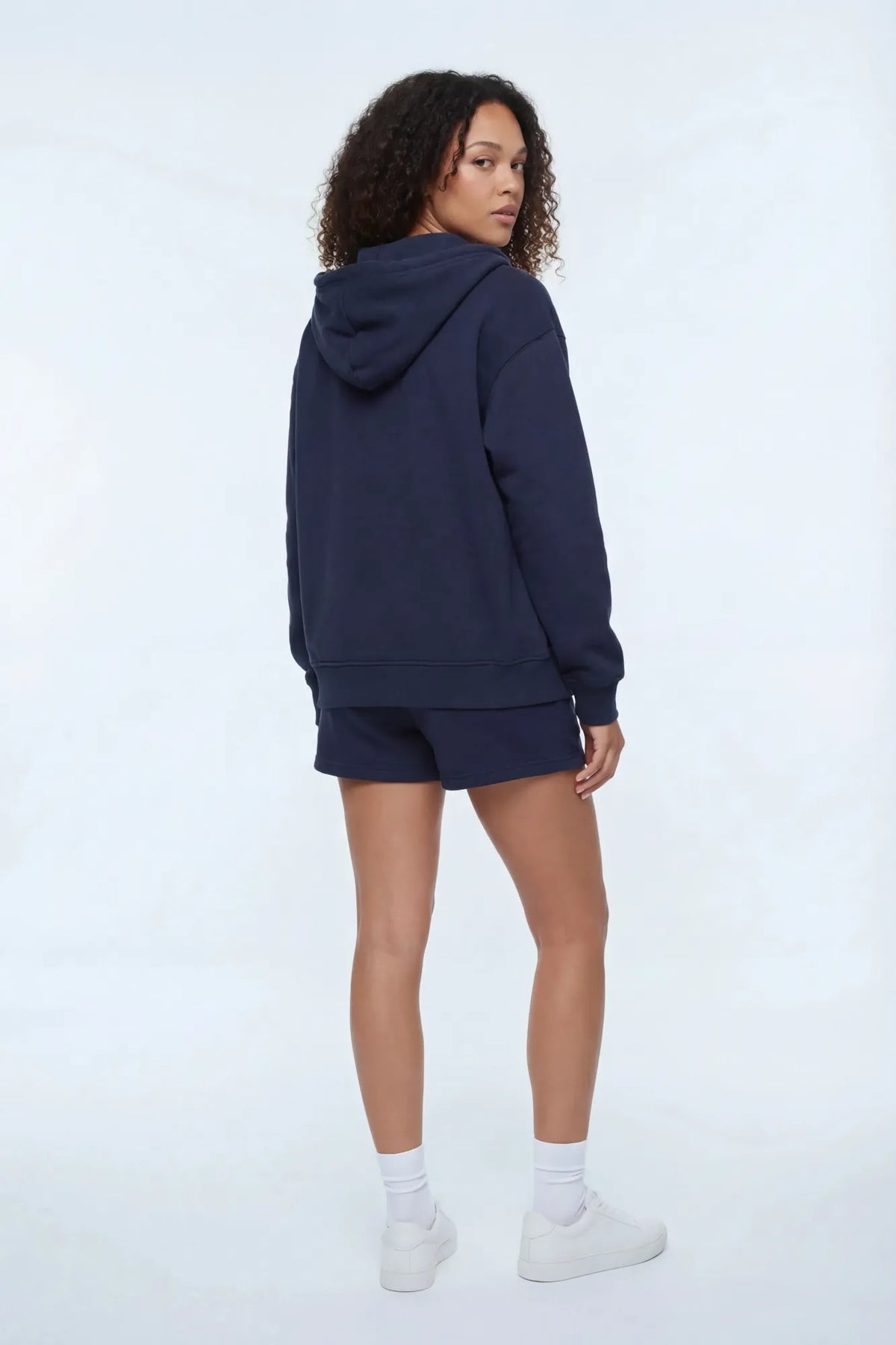 Alt View 2. Fleece Zip-Up Hoodie - Navy