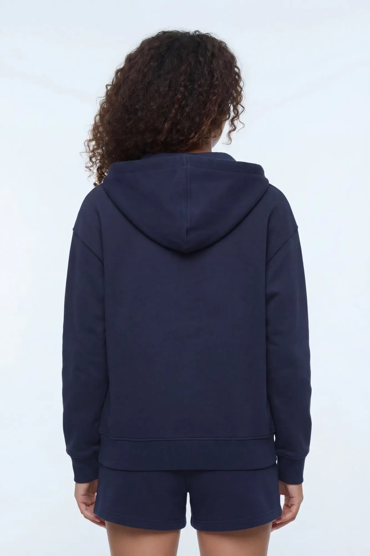 Alt View 4. Fleece Zip-Up Hoodie - Navy