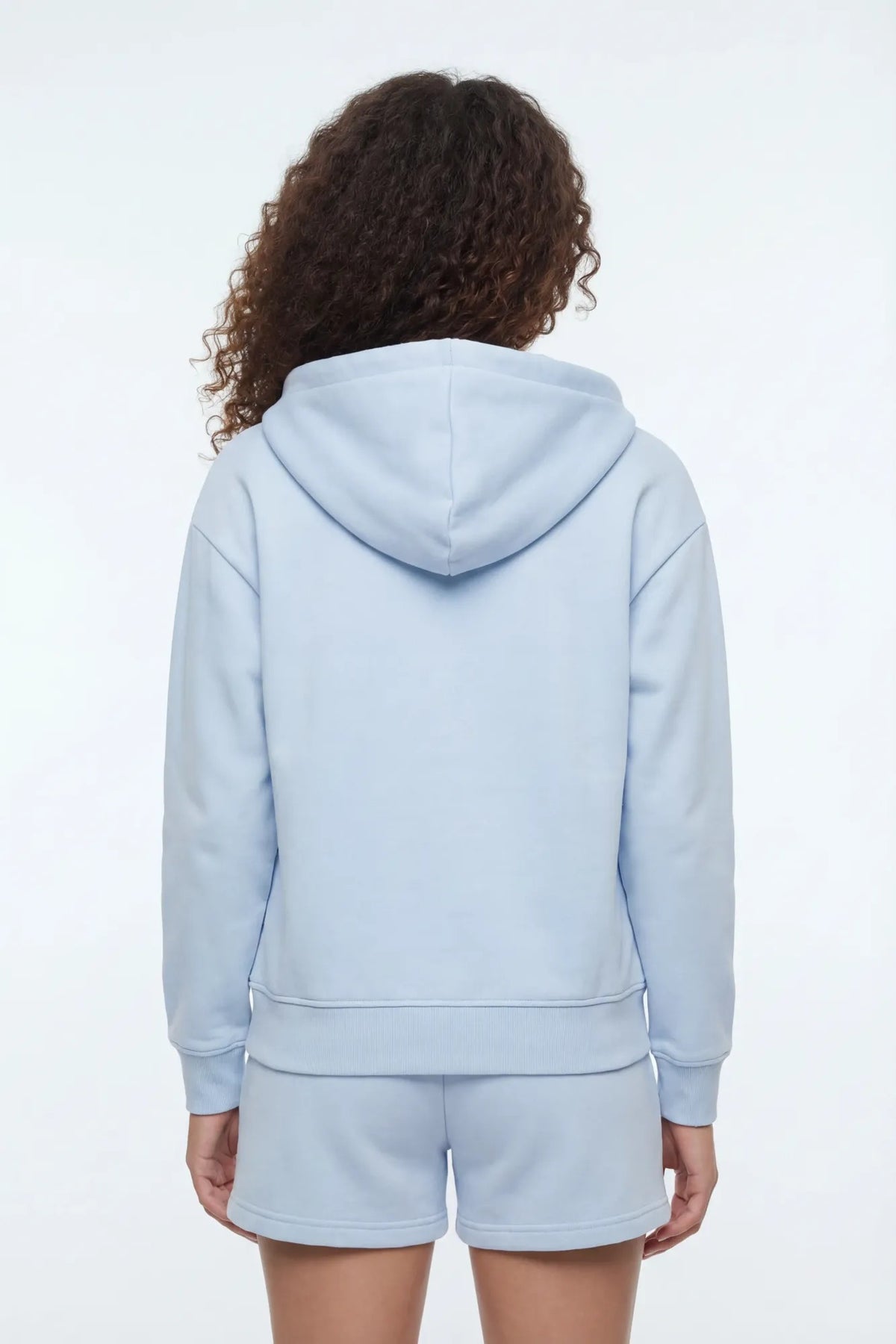 Alt View 4. Fleece Zip-Up Hoodie - Baby Blue