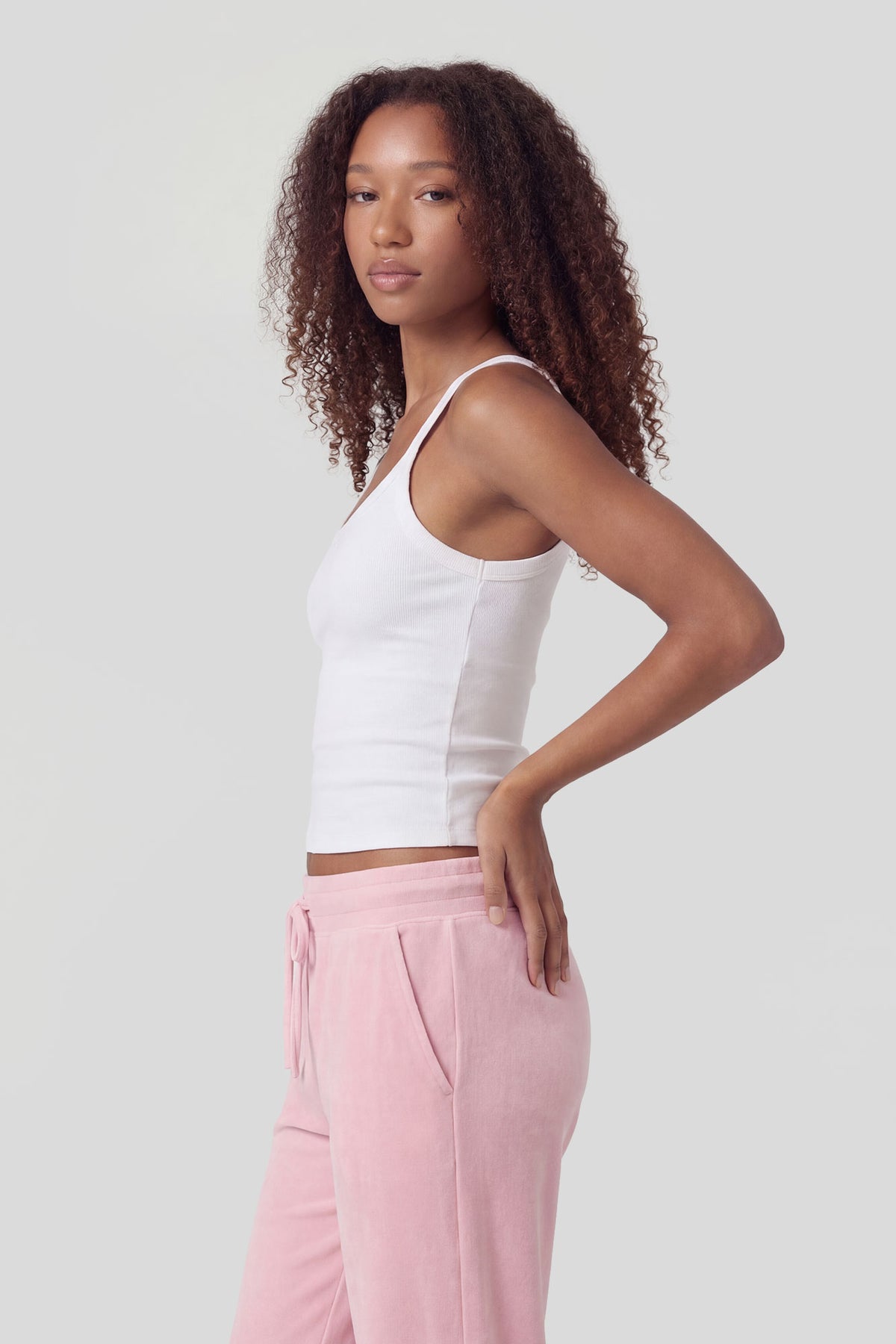 Alt View 2. Fleece Low Rise Flare Sweatpant - Pink