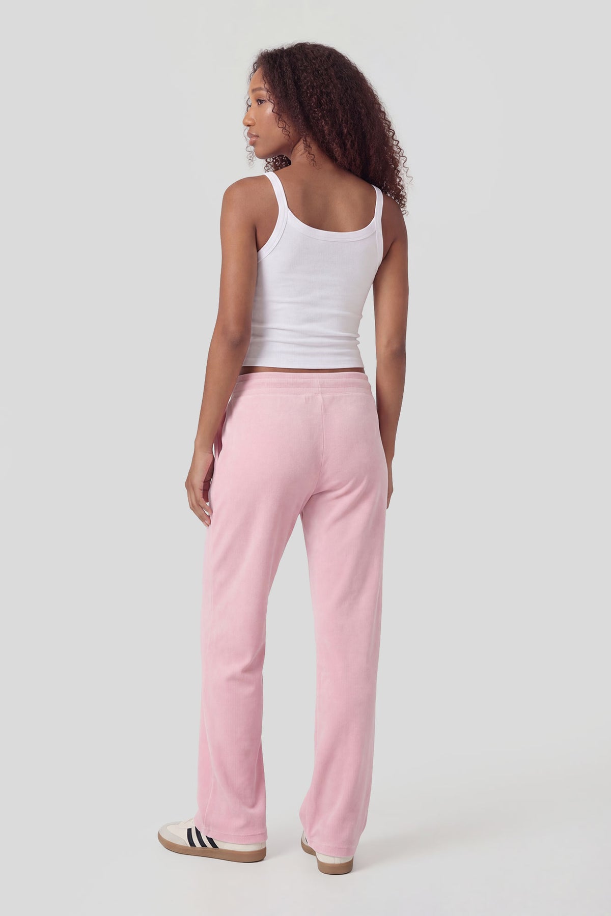 Alt View 3. Fleece Low Rise Flare Sweatpant - Pink