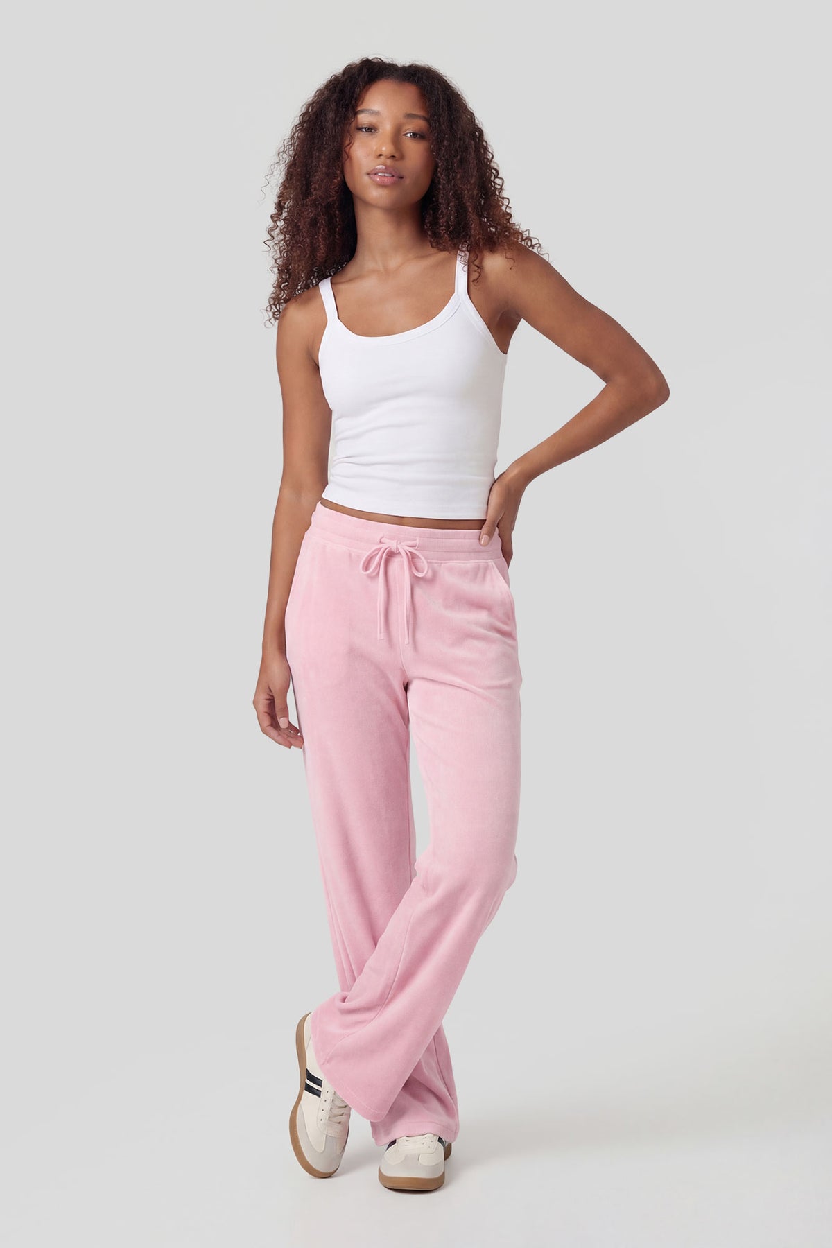 Fleece Low Rise Flare Sweatpant - Pink
