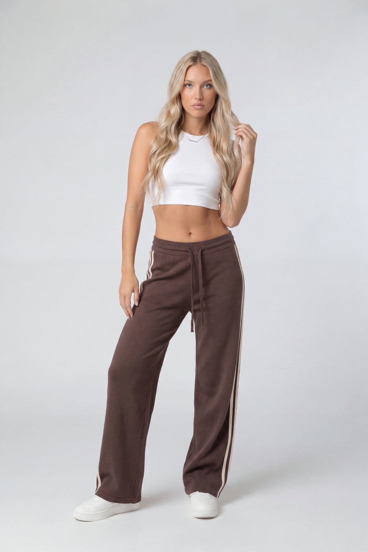 Fleece Barrel Sweatpant - Brown