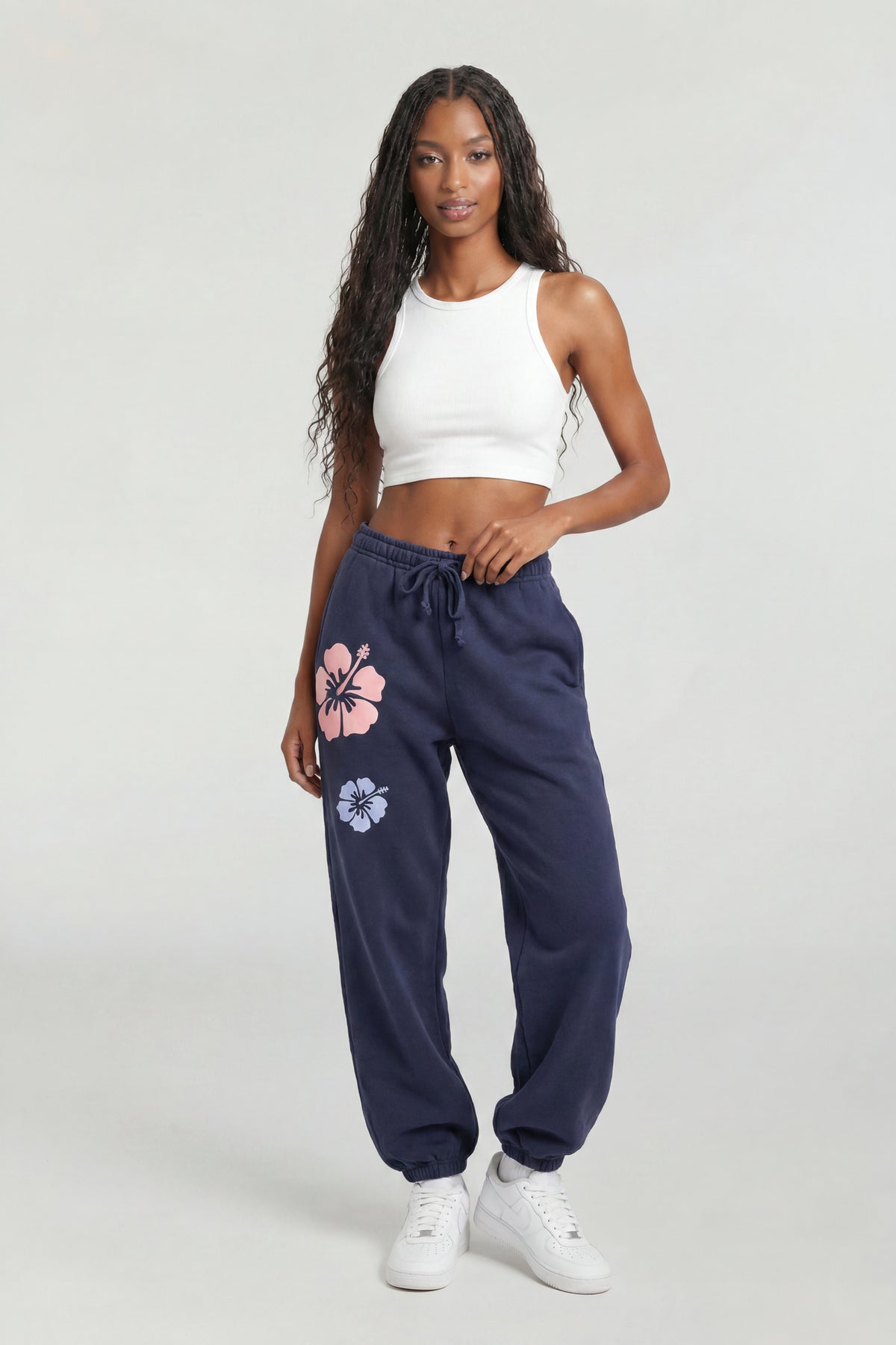 Fleece Graphic Jogger - Dark Blue