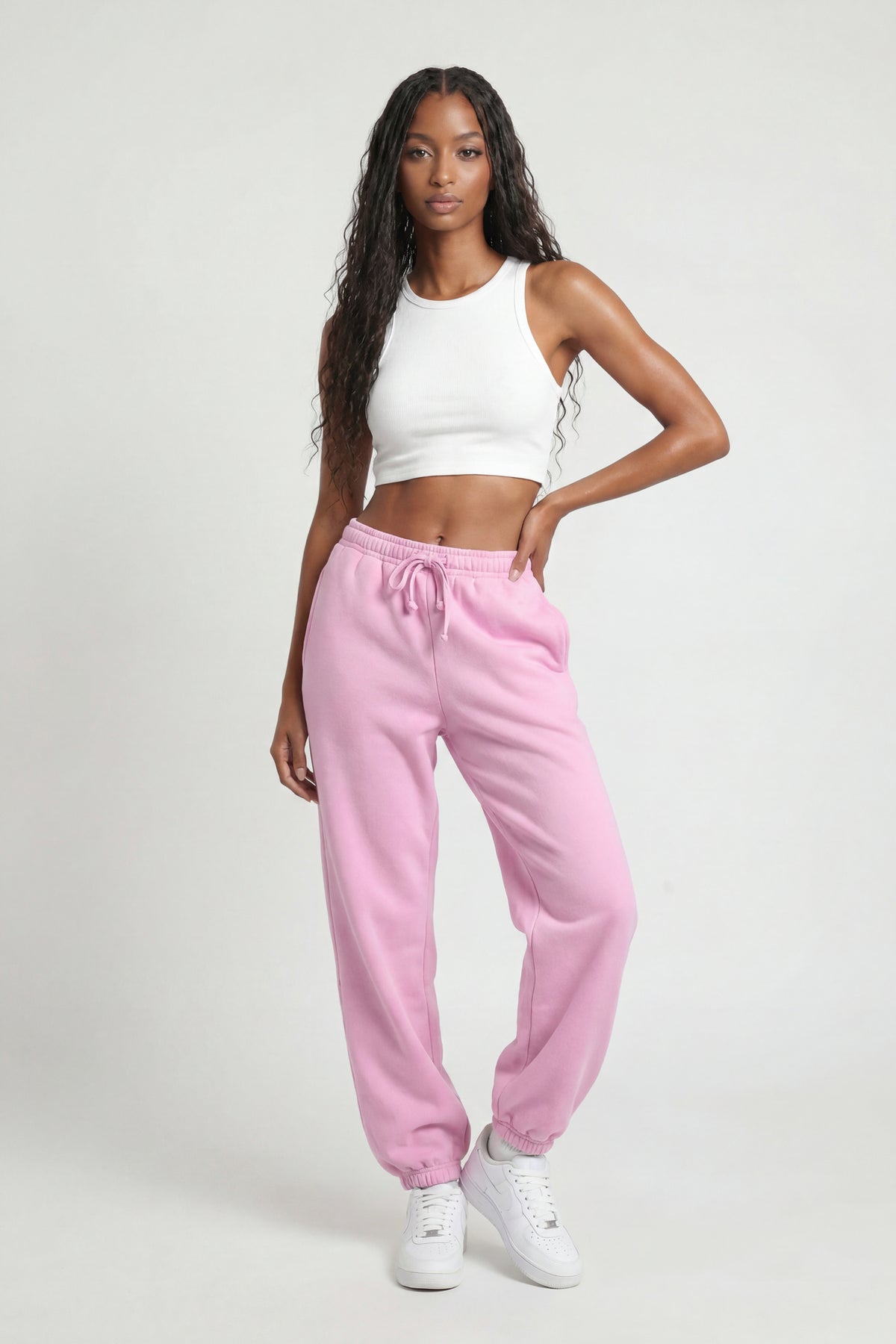 Fleece Graphic Jogger - Pink