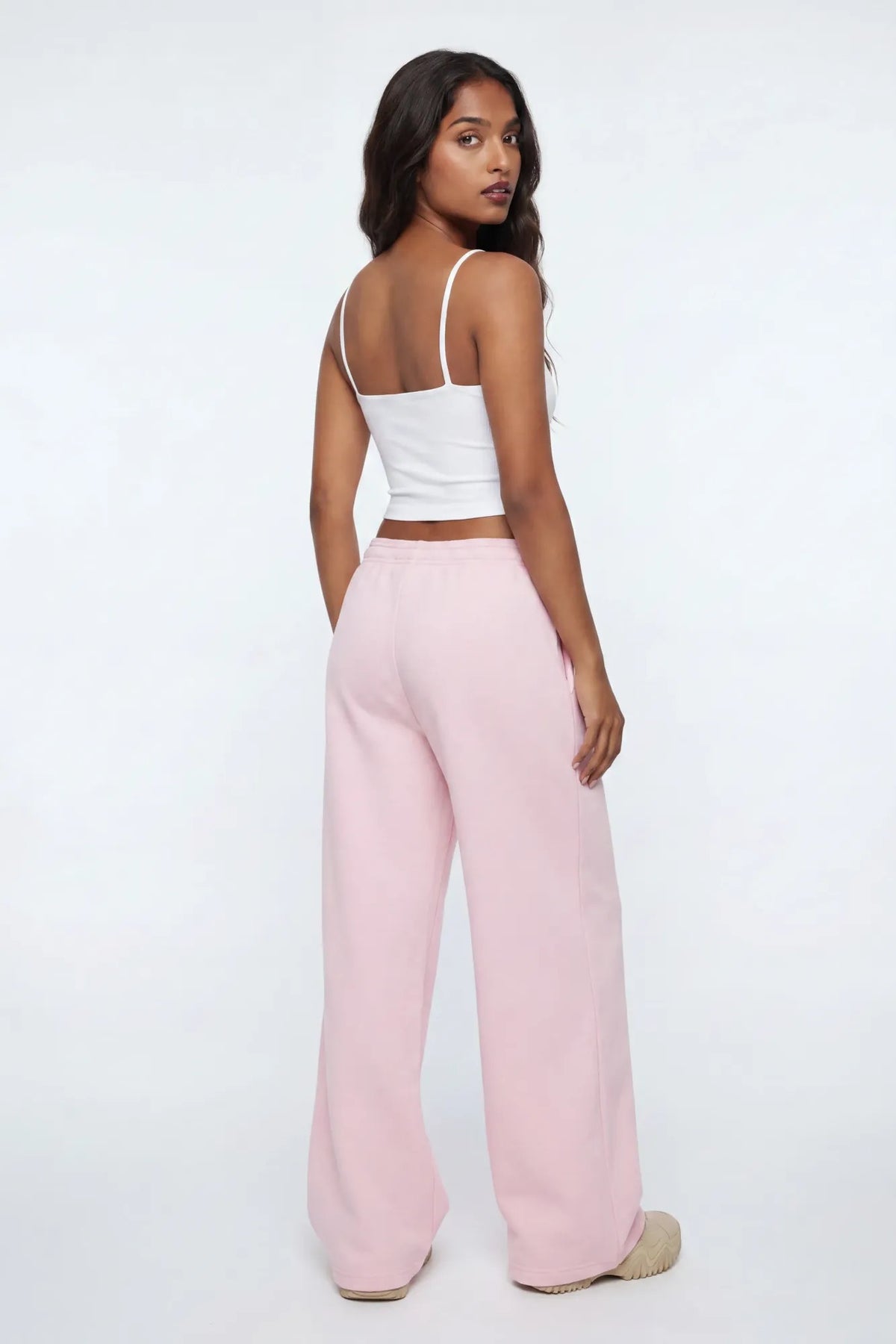 Alt View 3. Graphic Ultra Wide Leg Sweatpant - Pink