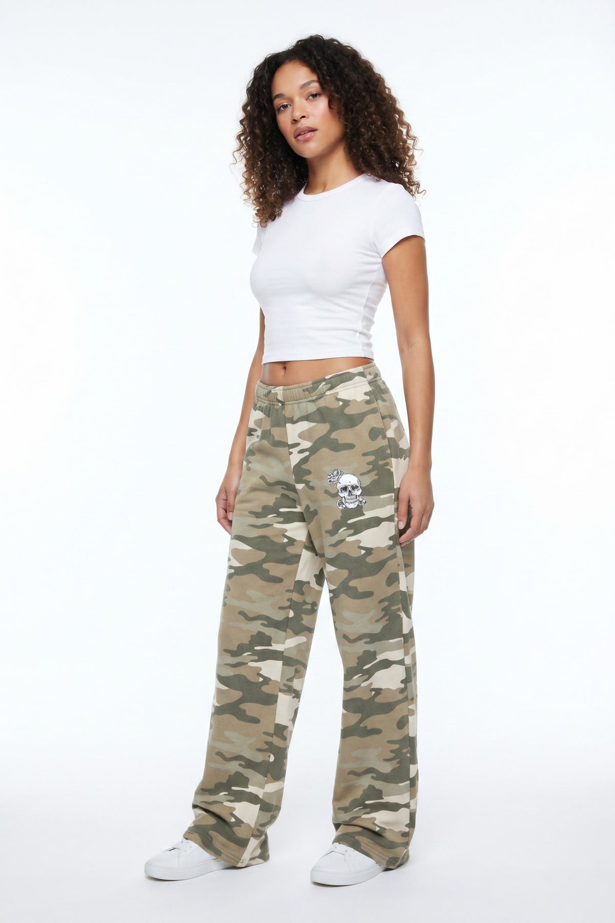 Graphic Ultra Wide Leg Sweatpant - Camouflage