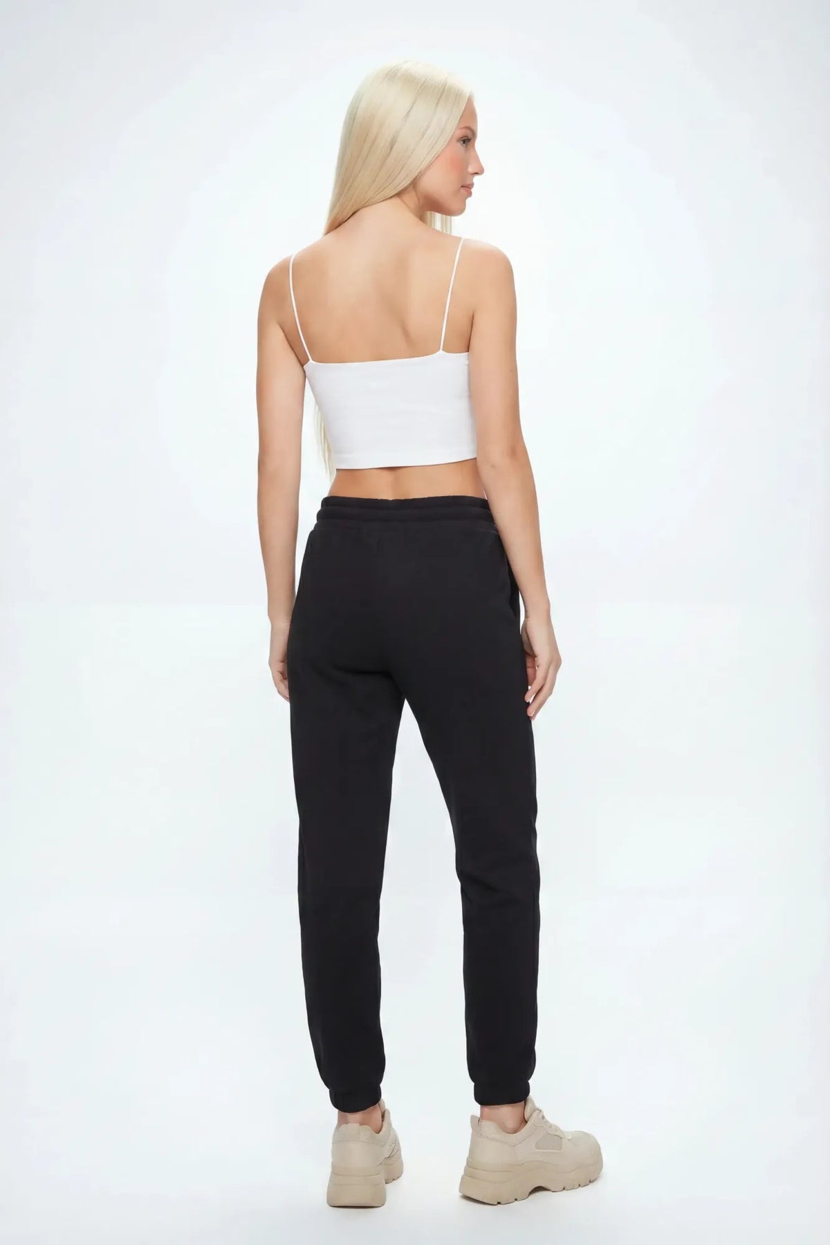 Alt View 3. Fleece Jogger - Black