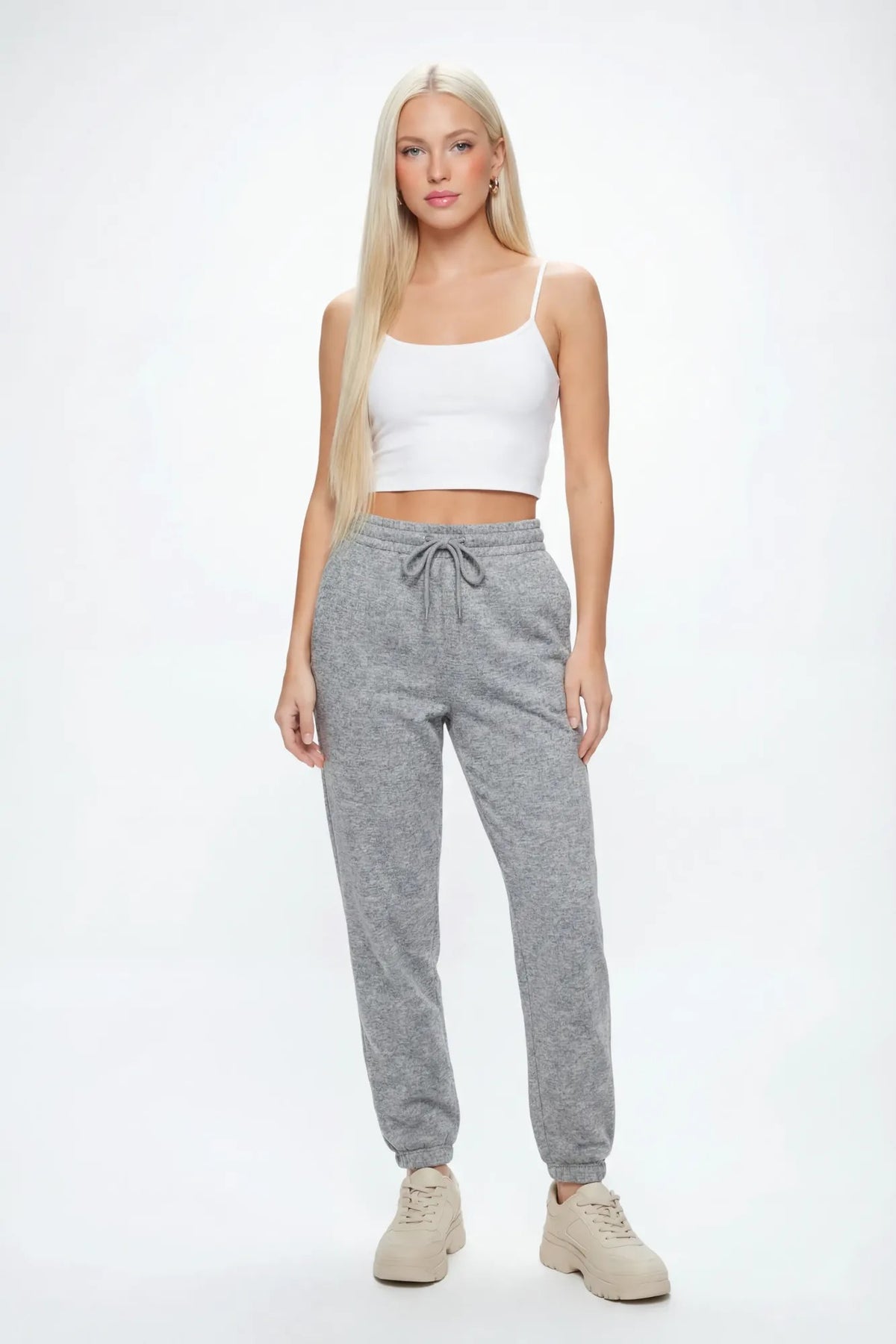 Fleece Jogger - Heather Grey