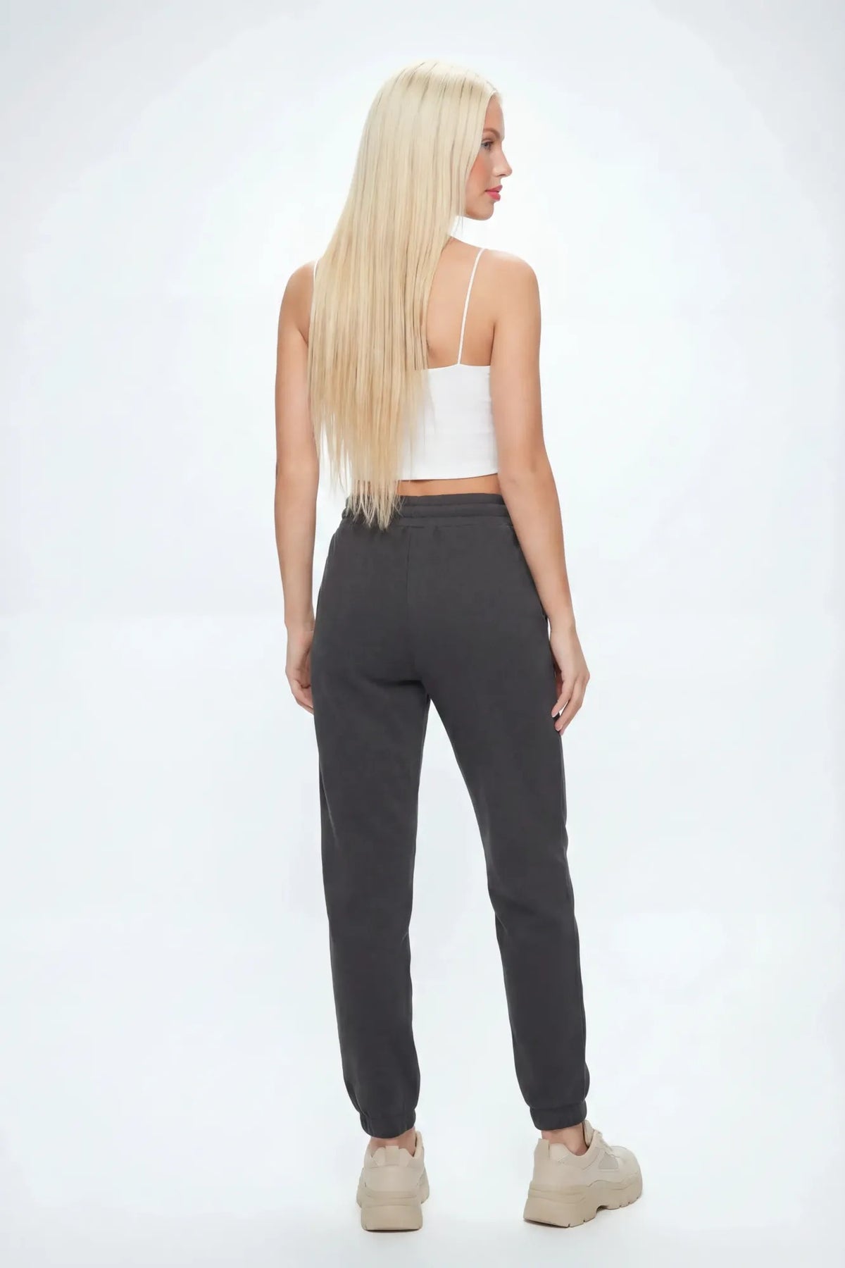 Alt View 3. Fleece Jogger - Dark Grey