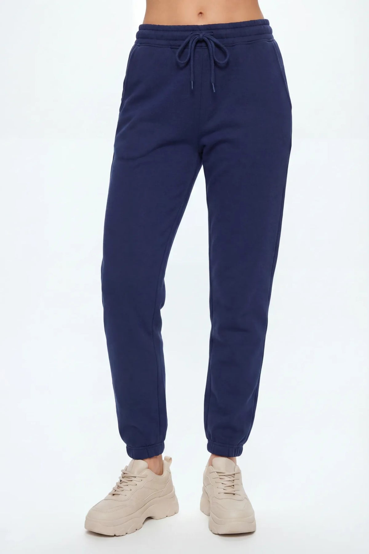 Alt View 2. Fleece Jogger - Navy
