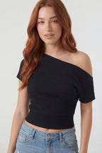 Off Shoulder Short Sleeve Top