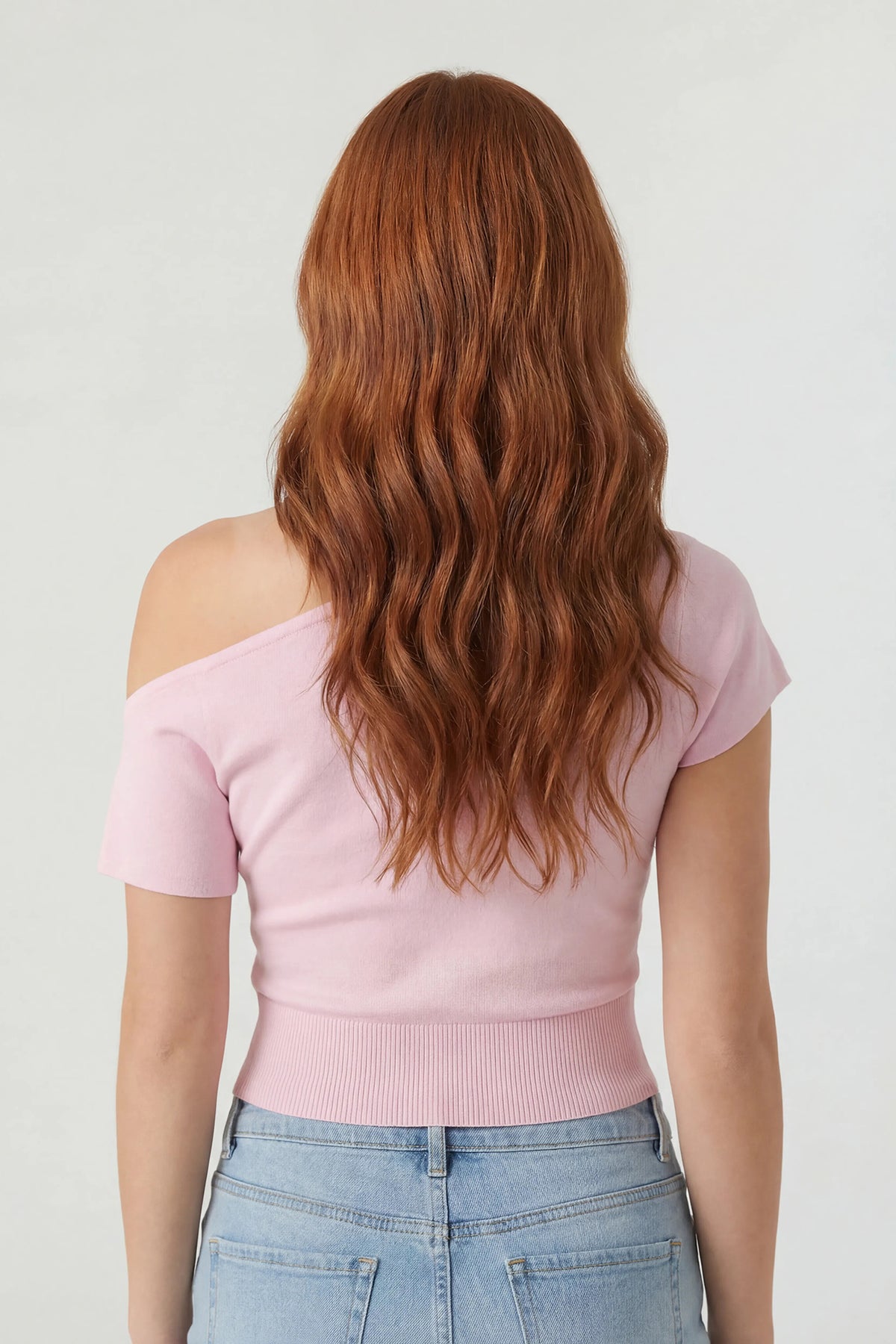 Alt View 2. Off Shoulder Short Sleeve Top - Pink