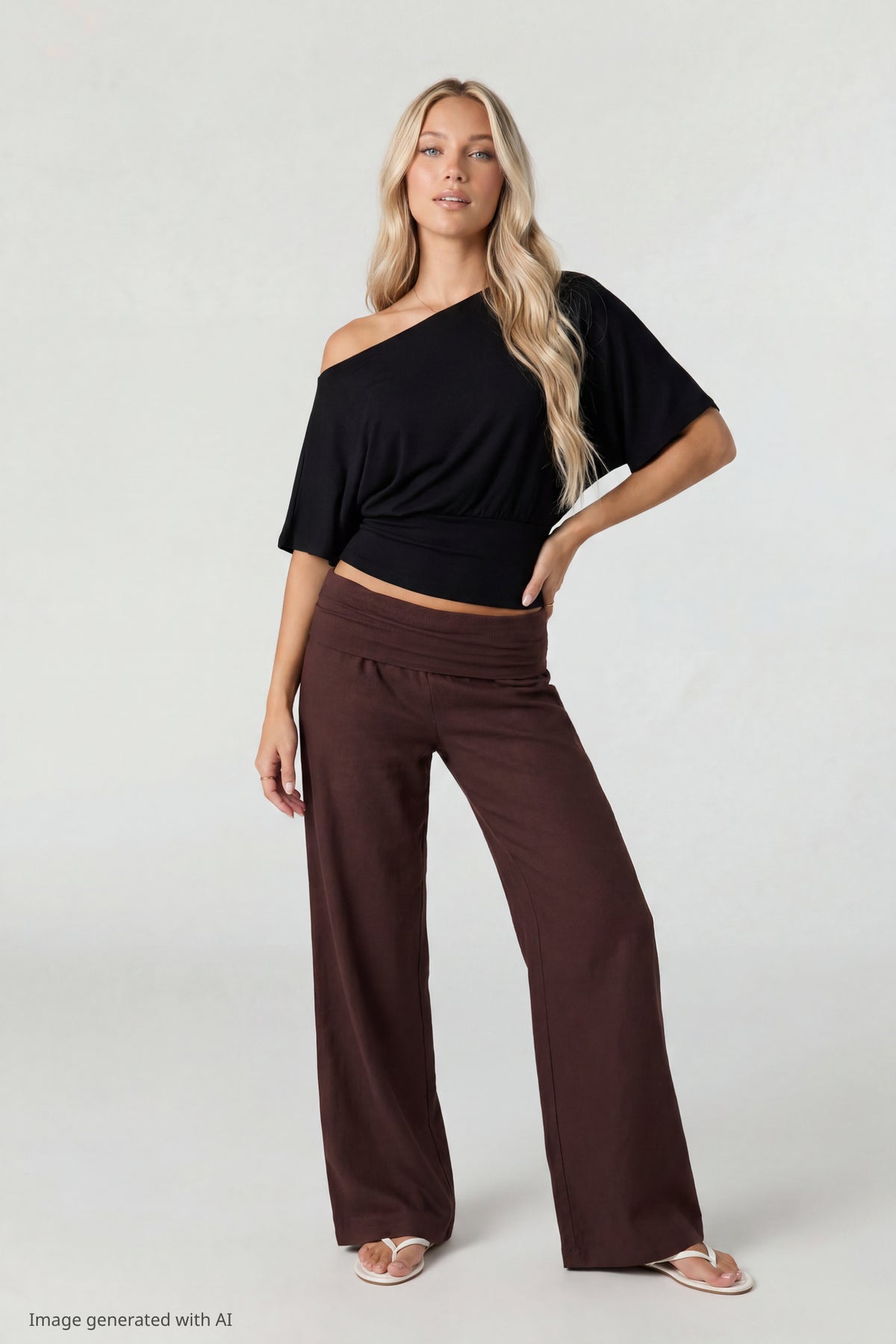 Alt View 3. Off Shoulder Cinched Top - Black