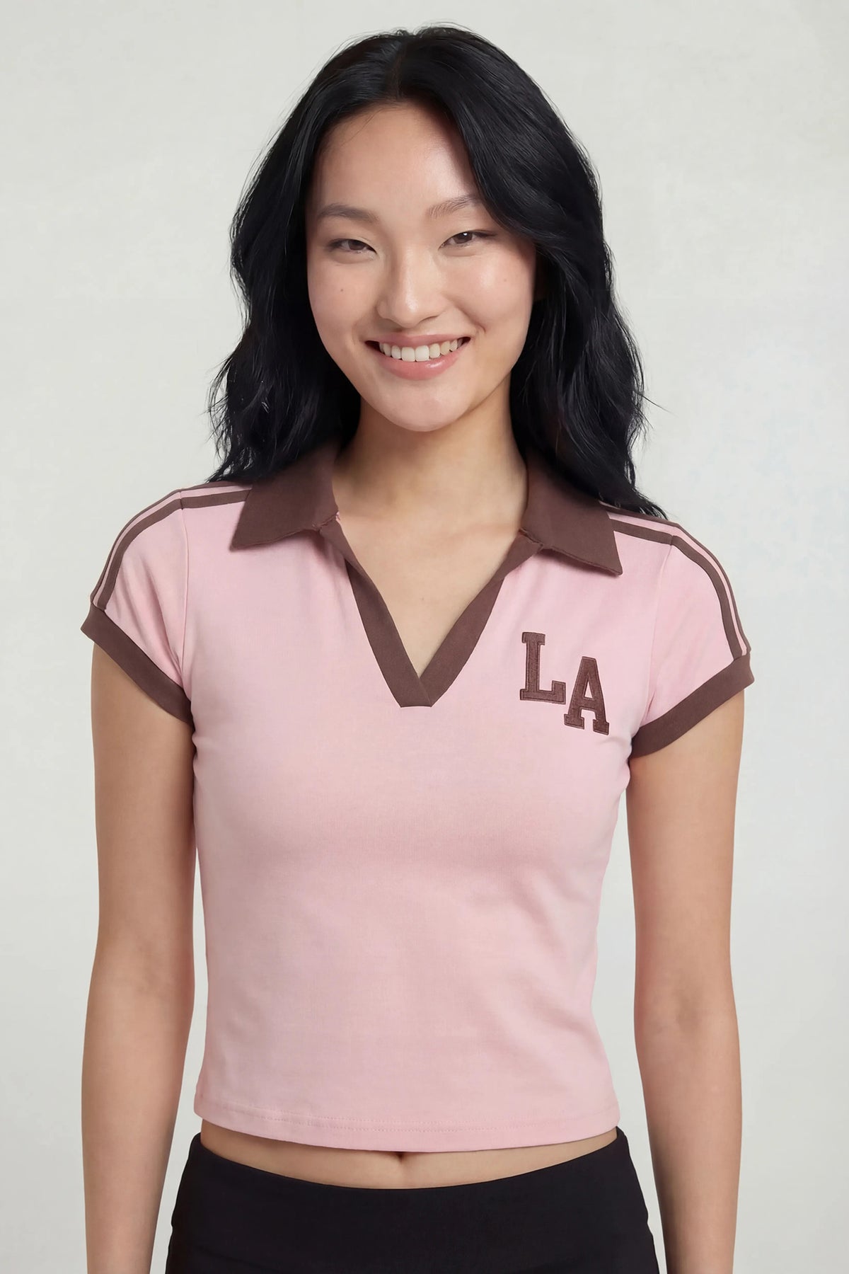 Embroidered Polo - Light Pink