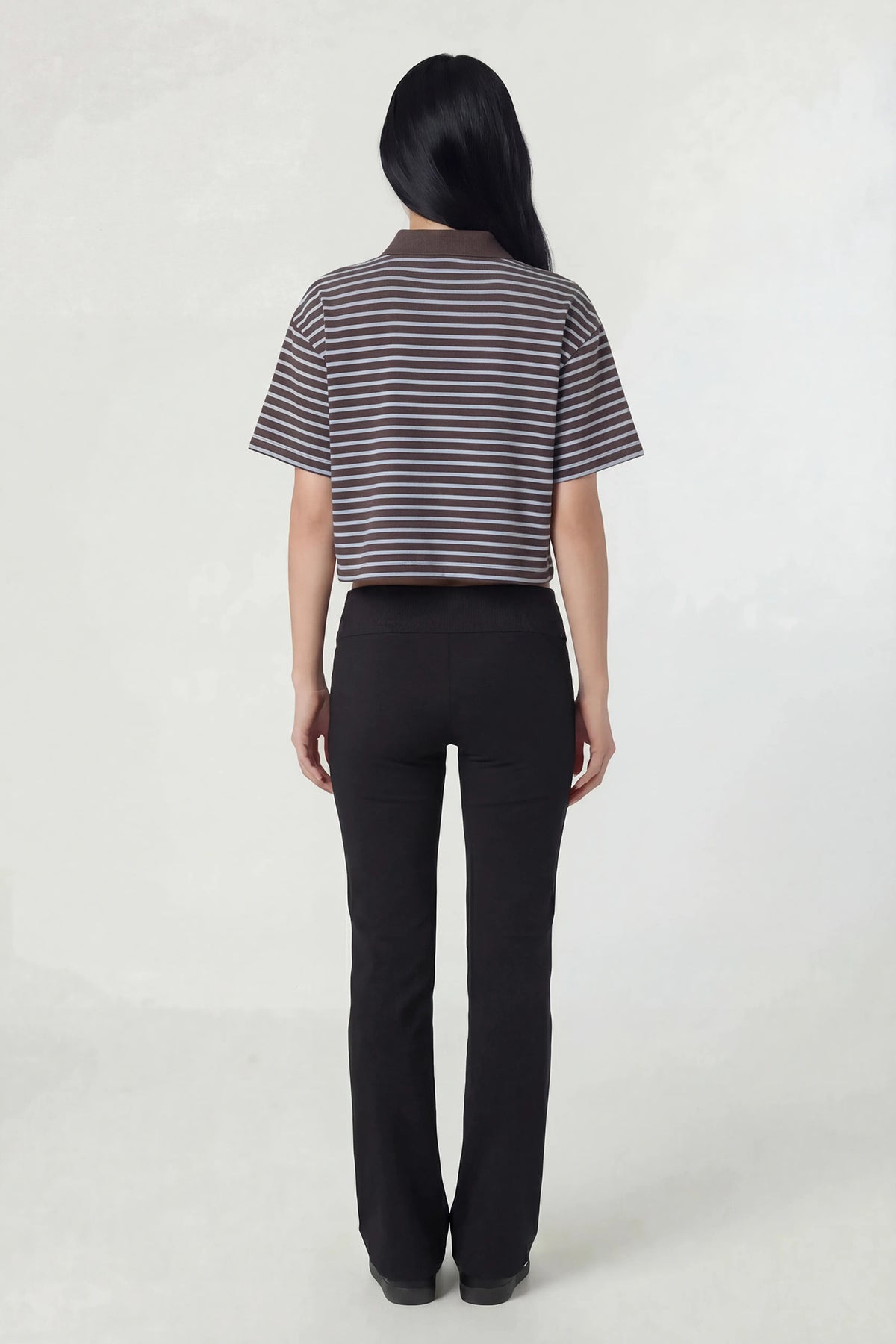 Alt View 2. Embroidered Boxy Polo - Light Brown