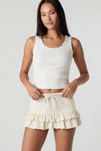 Ruffle Mini Skirt
