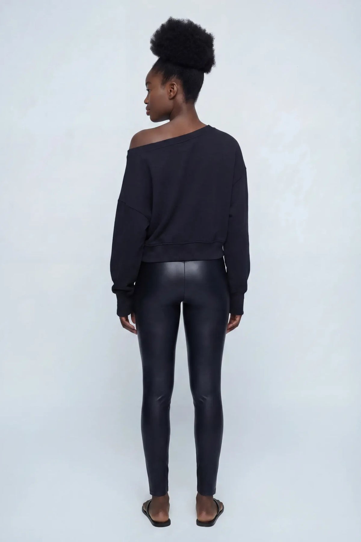 Alt View 2. Faux Leather Legging - Black